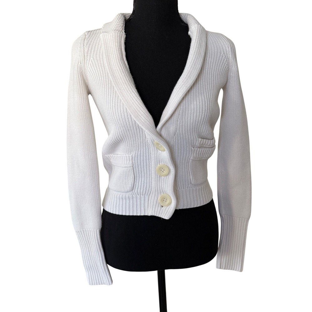 American Eagle Outfitters Cream Cardigan Sweater
